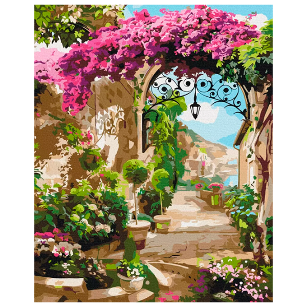 Pictură pe numere BrushMe Arca de flori BS53739 50 x 40 cm, Pânză photo 1