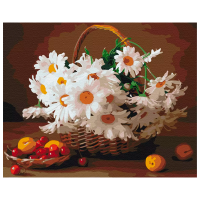Pictură pe numere BrushMe Margarete de câmp BS29376 50 x 40 cm, Pânză