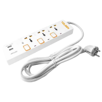 Удлинитель Tolsen 3P+USB 3 м Белый 