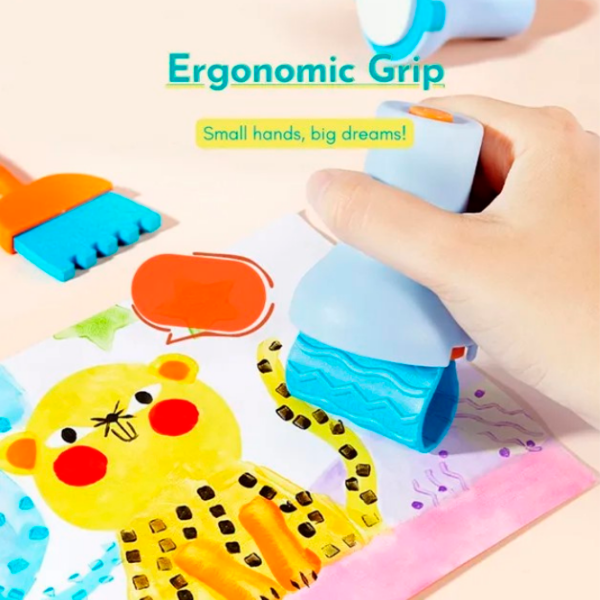 Креативный набор Mideer Finger Paint Tools set MD6301 Синий Для детей, 3+ photo 5
