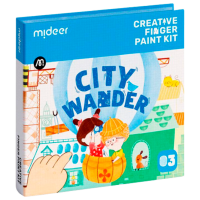 Set de creație Mideer Creative Finger Paint Kit City Wander CT1506 Blue Pentru copii, 1+