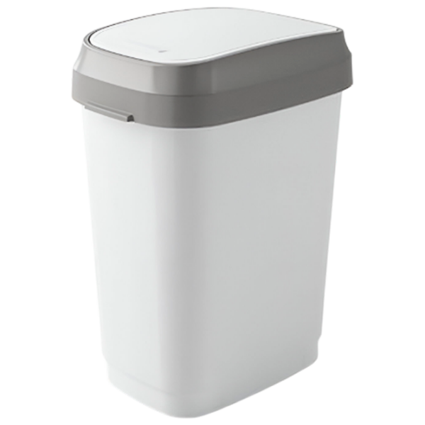Coș de gunoi Kis Dual Swing White Plastic, 25l photo 1