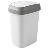 Coș de gunoi Kis Dual Swing White Plastic, 25l
