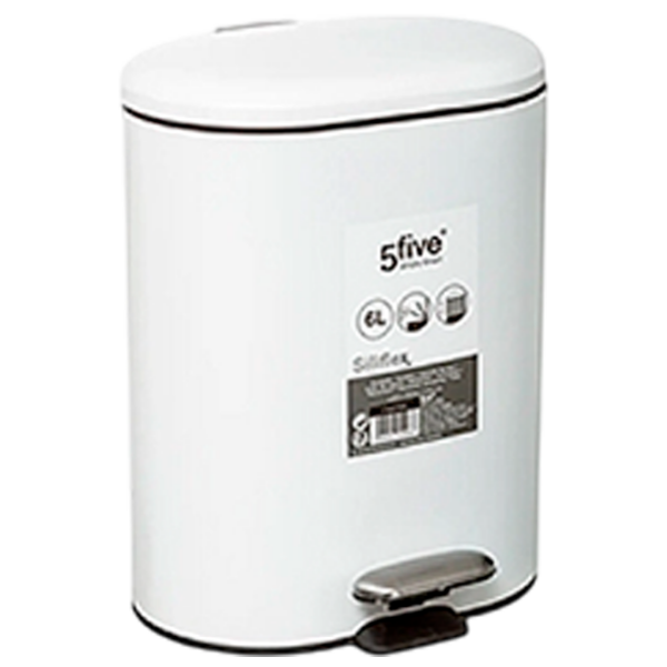 Coș de gunoi Five Siliflex White Metal, 6l photo 1