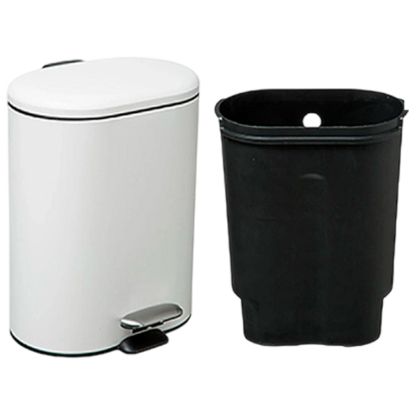 Coș de gunoi Five Siliflex White Metal, 6l photo 2