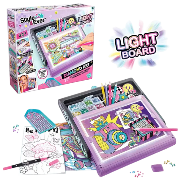 Joc de masă Canal Toys Diamond Art 3 in 1 LED Case Dezvoltare, 6+ photo 3