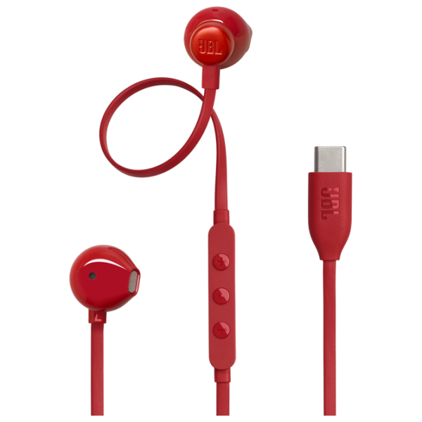 Căști JBL T305C Red Cu fir / Personal / In ear photo 1