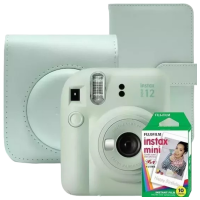Cameră foto FujiFilm Instax Mini 12 + Film Mini Case + Body Kit Green , , f/12.7
