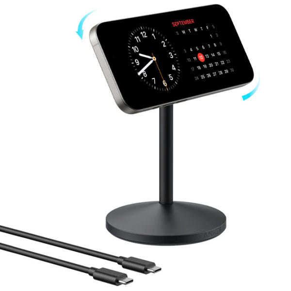 Сетевое зарядное устройство Anker MagGo Single Stand (25 Вт) Черный 3 A / Черный photo 2