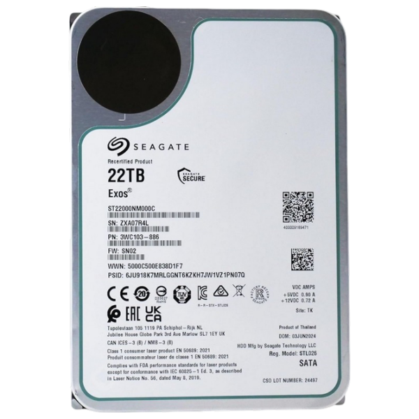 HDD Seagate ST22000NM000C-FR 3.5'' 22 ТБ  photo 2