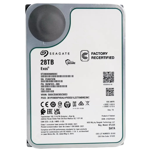 HDD Seagate ST28000NM000C-FR 3.5'' 28 TB  photo 2