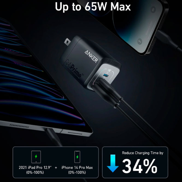 Сетевое зарядное устройство Anker Prime (67 Вт) Черный 3 A / Черный photo 3