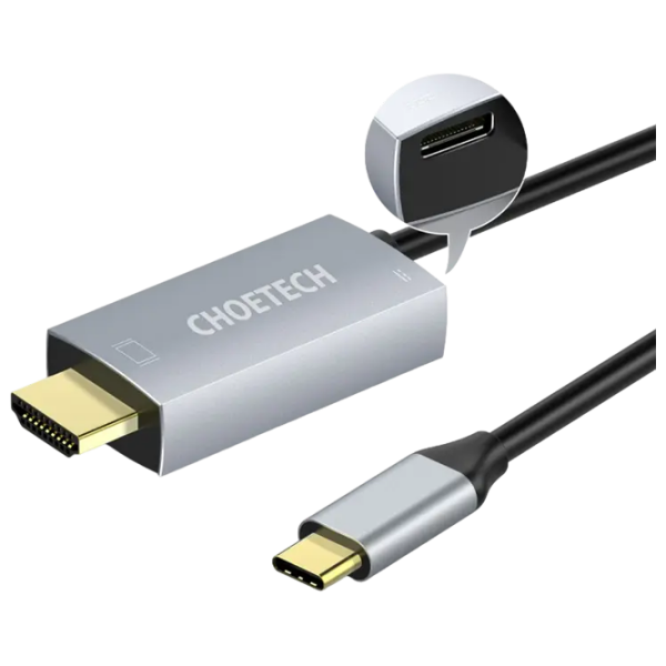 Cablu video Choetech XCH-M180 USB Type-C / HDMI Silver  photo 3