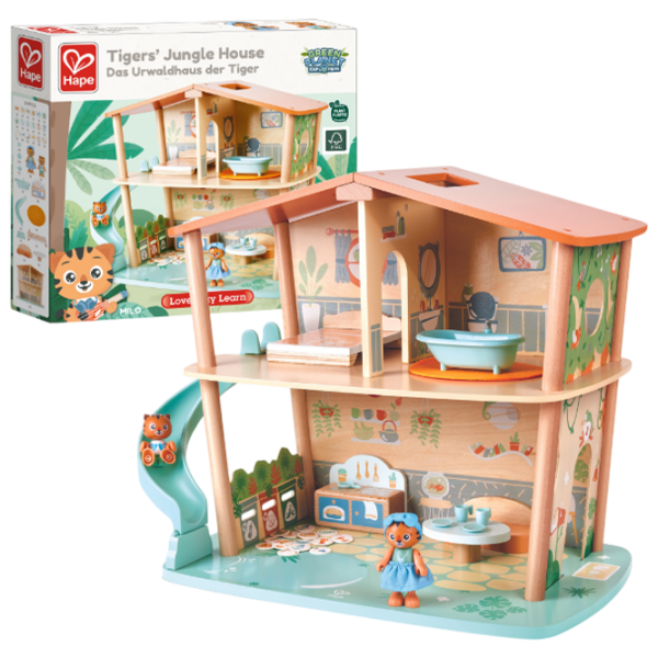 Căsuță pentru păpuși Hape Tigers Jungle House poopsie E3412  3+ photo 2