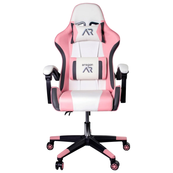 Scaun Gaming Jumi Aragon CM-880627 Pink White  photo 1