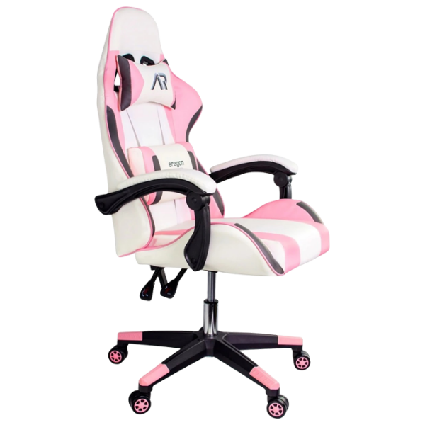Scaun Gaming Jumi Aragon CM-880627 Pink White  photo 2