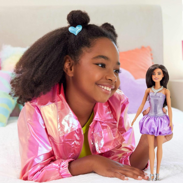 Păpușă Barbie Fashionista in a purple dress model HYT92 3+ photo 7