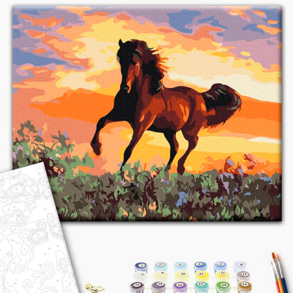 Pictură pe numere BrushMe Cal RBS6943FC 40 x 30 cm, Pânză photo 3