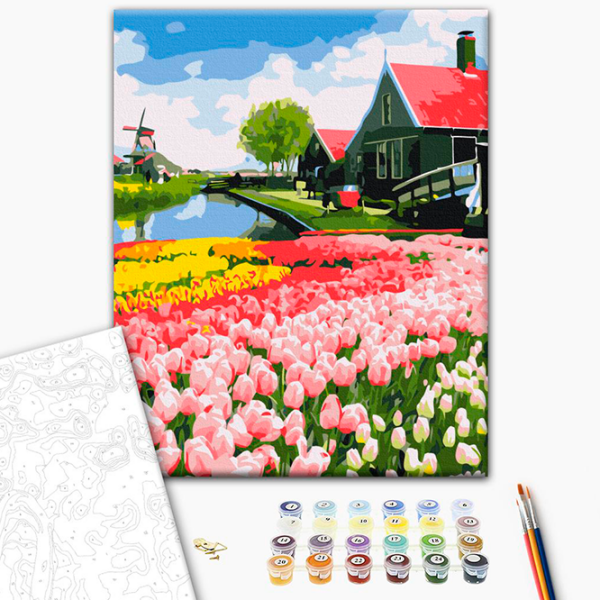 Pictură pe numere BrushMe Provincia olandeză RBS52716FC 40 x 30 cm, Pânză photo 3