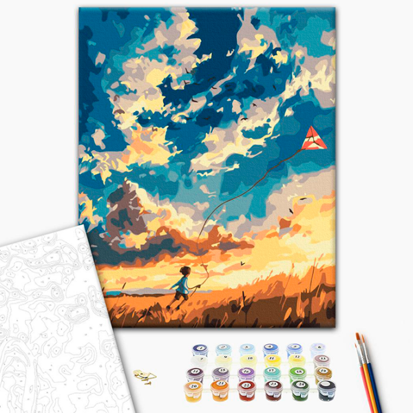 Pictură pe numere BrushMe Prins de vânt RBS53963FC 40 x 30 cm, Pânză photo 2