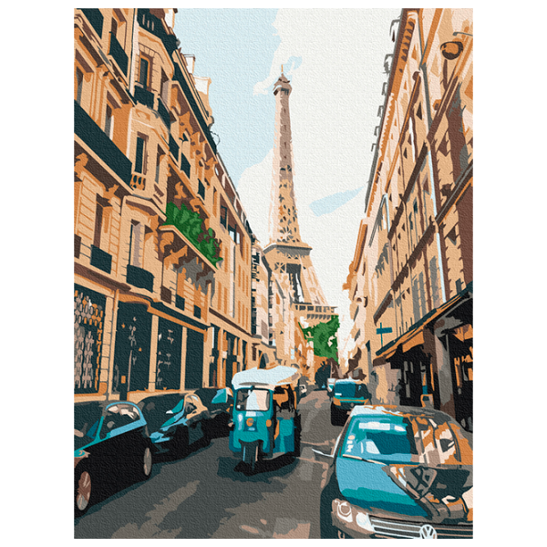 Pictură pe numere BrushMe Paris turistic RBS52329FC 40 x 30 cm, Pânză photo 1