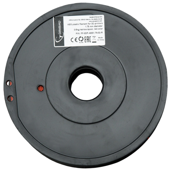 Филамент Gembird FF-3DP-ABS1.75-02-R Красный  photo 3