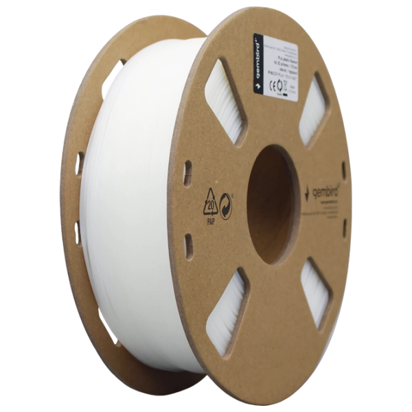 Филамент Gembird 3DP-PLA1.75-01-W Белый  photo 1