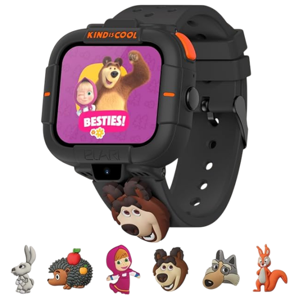 Детские часы Elari KidPhone Masha&Bear Черный 1.76", 320 x 380 photo 4