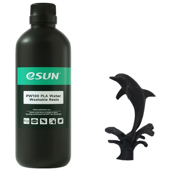 Фотополимер Esun Water Washable Resin Черный  photo 1