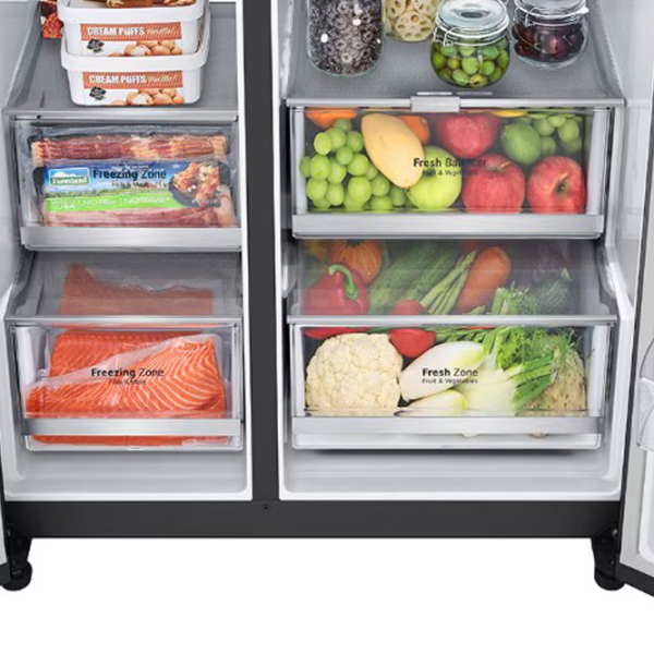 Frigider LG GSXV90MCDE Black 416l / No Frost, 249l / No Frost, E photo 13