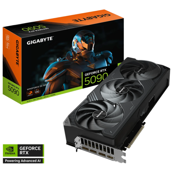 Видеокарта Gigabyte GeForce RTX 5090 WINDFORCE OC 32 ГБ PCI Express x16 5.0 photo 10