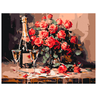Pictură pe numere BrushMe Șampanie pentru doi RBS53882FC 40 x 30 cm, Pânză