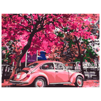 Pictură pe numere BrushMe Parcare înflorită RBS32366FC 40 x 30 cm, Pânză