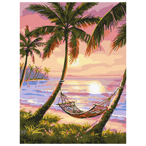 Pictură pe numere BrushMe Colț de paradis RBS4821FC 40 x 30 cm, Pânză photo 1