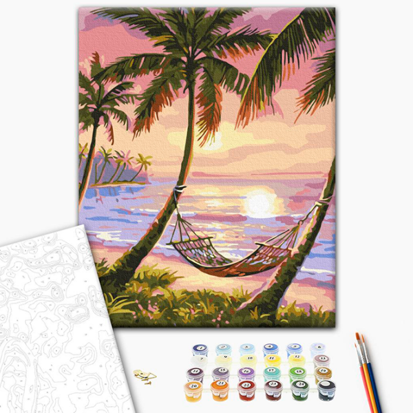 Pictură pe numere BrushMe Colț de paradis RBS4821FC 40 x 30 cm, Pânză photo 2
