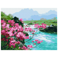 Pictură pe numere BrushMe Flori de munte RBS51394FC 40 x 30 cm, Pânză