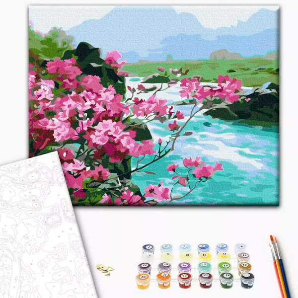Pictură pe numere BrushMe Flori de munte RBS51394FC 40 x 30 cm, Pânză photo 3
