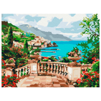 Pictură pe numere BrushMe Vedere spre mare RBS53740FC 40 x 30 cm, Pânză
