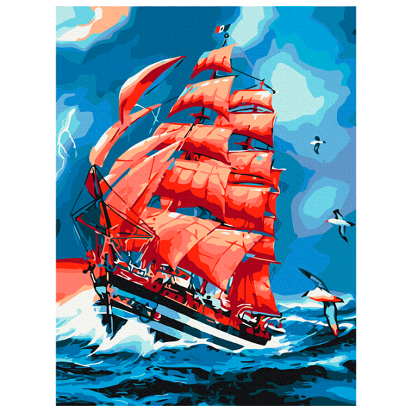 Pictură pe numere BrushMe Pânze purpurii RBS8794FC 40 x 30 cm, Pânză photo 1