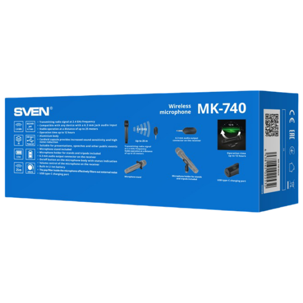 Microfon Sven MK-740 Black  photo 9