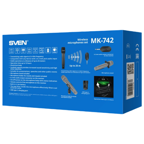 Microfon Sven MK-742 Black  photo 9