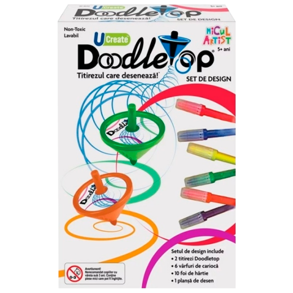 Set de creație Noriel Micul Artist Doddletop Desing Kit INT_N0762 Multicolor Pentru copii, 5+