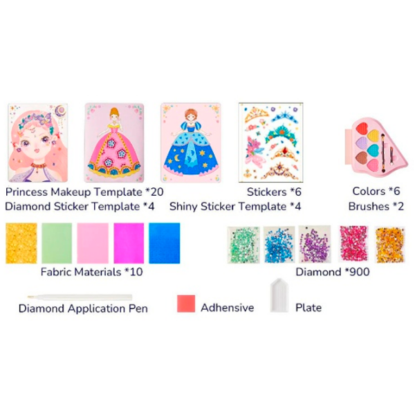 Креативный набор Mideer To Be Fantasy Princess Makeup Set MD3378 Бежевый Для девочек, 3+ photo 3