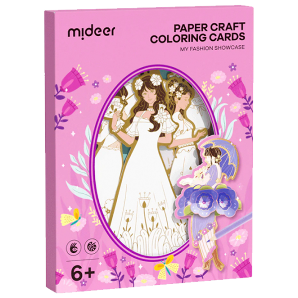 Set de creație Mideer Paper Craft My Fashion Showcase MD2241 Pink Pentru fetițe, 6+ photo 1