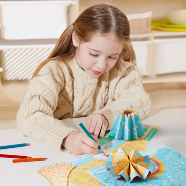 Set de creație Mideer Paper Craft My Fashion Showcase MD2241 Pink Pentru fetițe, 6+ photo 6