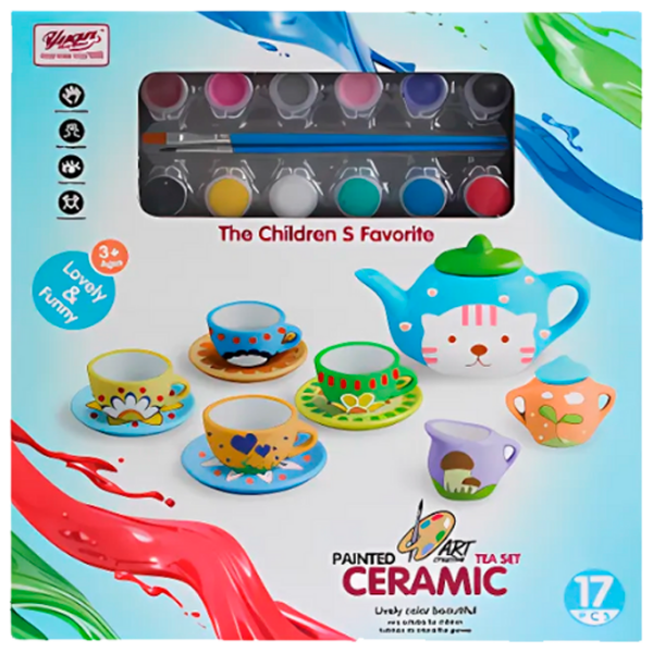 Креативный набор Essa Toys Painted Art Tea set 555-DIY001 Разноцветный Для детей, 3+ photo 2
