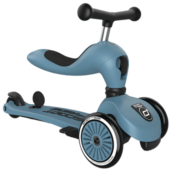 Trotinetă pentru copii cu trei roți Scoot and Ride Highwaykick 1 Push and Go () Blue 1 an, 50 kg, Din PU photo 7