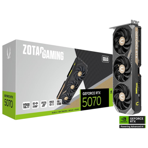Видеокарта Zotac GeForce RTX 5070 GAMING SOLID 12 ГБ PCI Express x16 5.0 photo 6