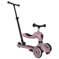 Trotinetă pentru copii cu trei roți Scoot and Ride Highwaykick 1 Push and Go () Pink 1 an, 50 kg, Din PU