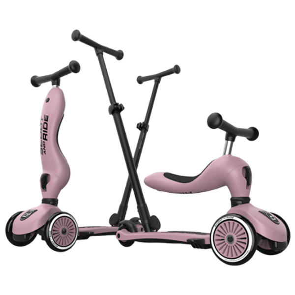 Trotinetă pentru copii cu trei roți Scoot and Ride Highwaykick 1 Push and Go () Pink 1 an, 50 kg, Din PU photo 3